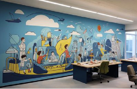 崇左办公室墙绘的特点。